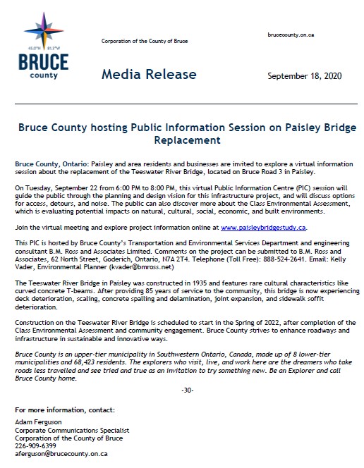 Bridge Meeting Media Release