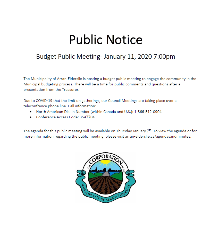 Public Meeting Notice