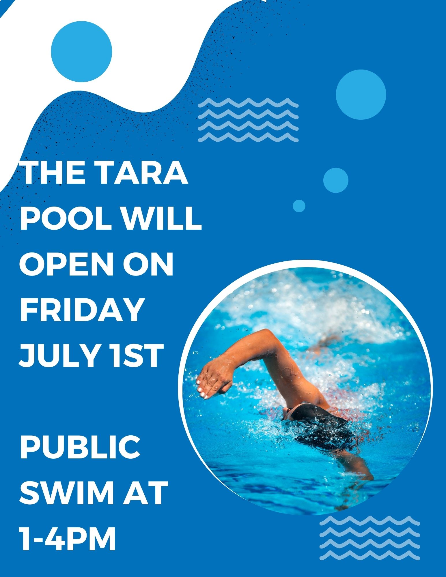 Tara Pool Opens July 1