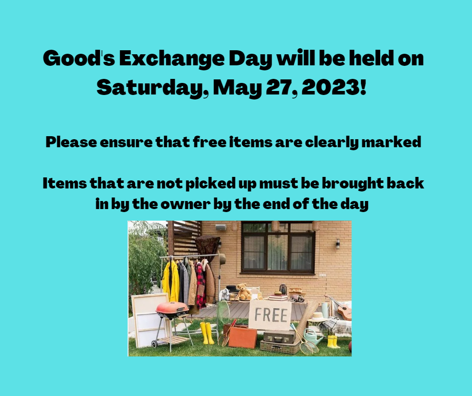 Goods Exchange Day is May 27 2023