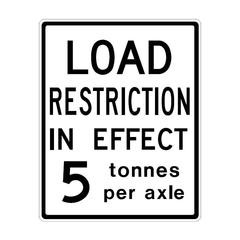 Load Restrictions in Effect 
