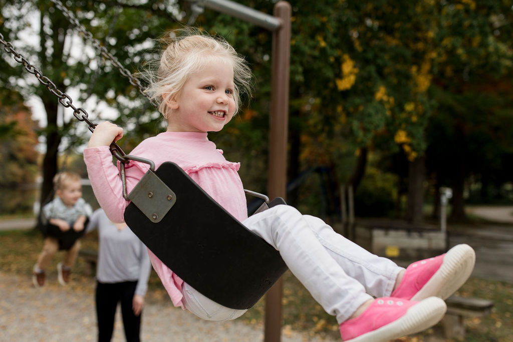 Girl on swing