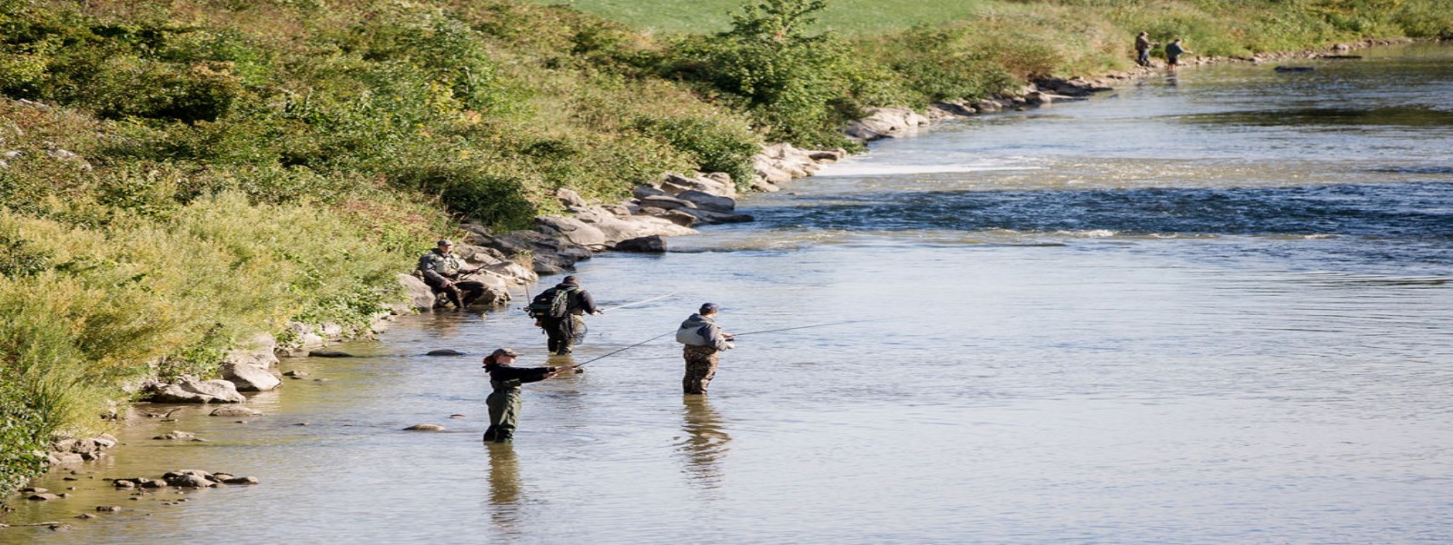 Fishing in river